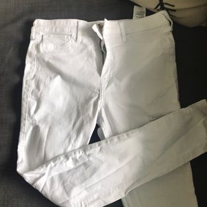 Hollister white skinny jeans